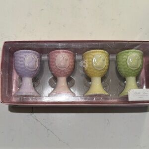 Bella Luxx Pastel Egg Cups Set New in box